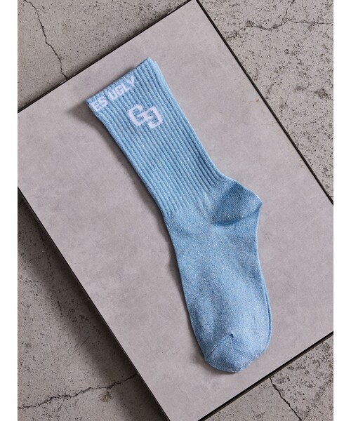 GYDA(ジェイダ)の「GG BUNNY FACEラメSOX(ソックス/靴下・レディース・オフホワイト/ブラック/ピンク/アイスブルー・F)」の3枚目の写真