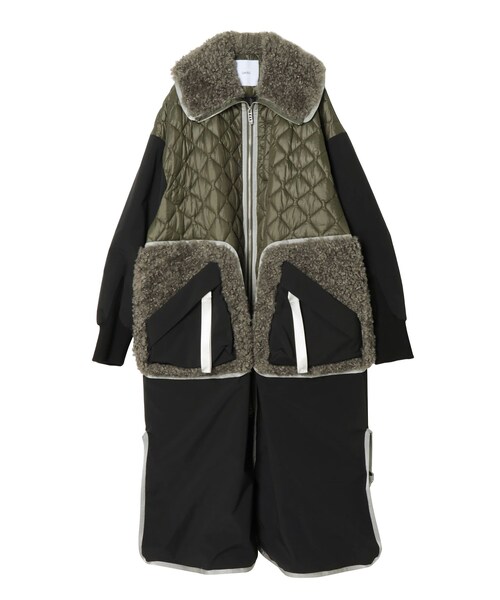 UN3D. BIG COLLAR FABRIC MIX VEST アンスリード UN3D.（アンスリード）の「BIG COLLAR FABRIC MIX VEST / ビッグ