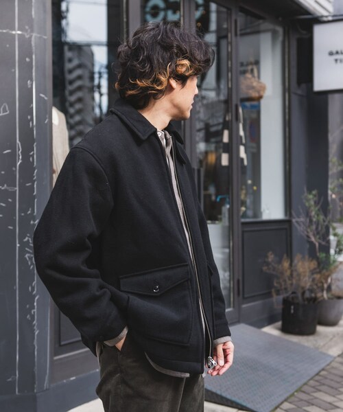 URBAN RESEARCH DOORS(アーバンリサーチドアーズ)の「ウールブレンドハリントンジャケット(テーラードジャケット・メンズ・MOCHA/BLACK・M/L)」の8枚目の写真