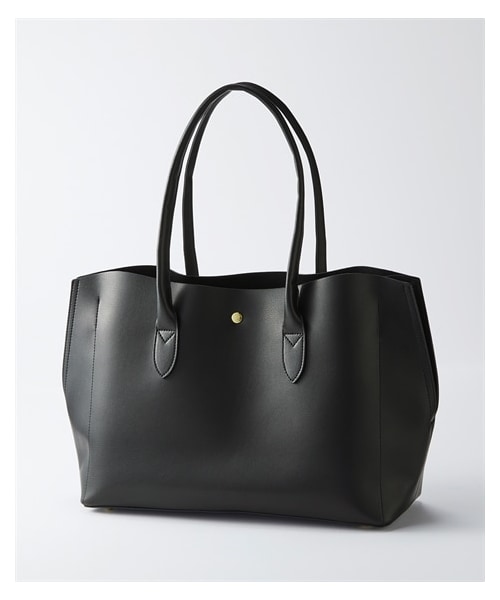 nissen（ニッセン）の「Legato Largo（レガートラルゴ）１０ポケットPC収納付かるいトートバッグ（A４対応）(オフィス女子モニターコラボ)（トートバッグ・メンズ・ブラック/ライトグレー×グレーベージュ/グレーベージュ・Y）」の9枚目の写真