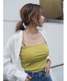 EVRIS | カラーストラップリブキャミソール(キャミソール)