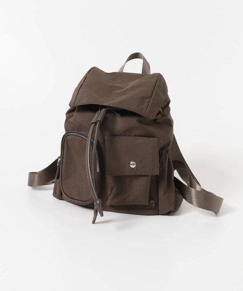 SENSE OF PLACE by URBAN RESEARCH（センスオブプレイスバイアーバンリサーチ）の「撥水マルチポケットナイロンリュック（バックパック/リュック・レディース・BLACK/BROWN・one）」の19枚目の写真