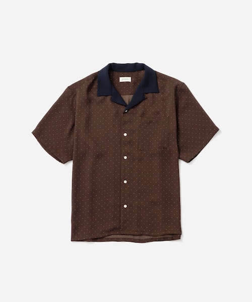 Saturdays NYC(サタデーズ ニューヨークシティ )の「Hester Dot Print Open Collar SS Shirt(シャツ/ブラウス・レディース・ダークブラウン/ネイビー・L/M/S/XL)」の2枚目の写真