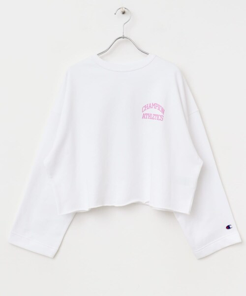 SENSE OF PLACE by URBAN RESEARCH(センスオブプレイスバイアーバンリサーチ)の「『別注』Champion×SENSE OF PLACE カットオフスウェット(スウェット・レディース・YELLOW/OFF WHITE/NAVY・one)」の16枚目の写真