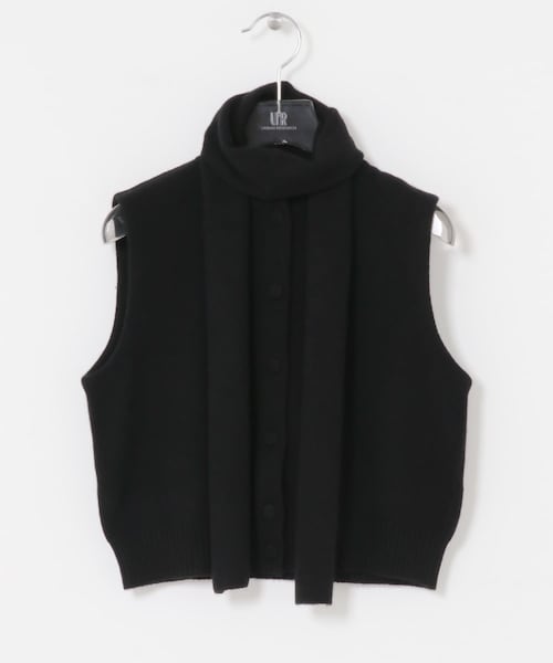 URBAN RESEARCH(アーバンリサーチ)の「TAN CASHMERE STRIPED KT VEST(ニット/セーター・レディース・WINExLT GN/BLACK・FREE)」の1枚目の写真
