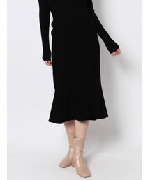 LAGUNAMOON | アシンメトリーヘムニットスカート(スカート)