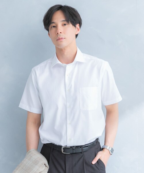 URBAN RESEARCH DOORS(アーバンリサーチドアーズ)の「LIFE STYLE TAILOR セミワイド半袖シャツ(シャツ/ブラウス・メンズ・WHITE/BLUE/NAVY-ST・37/39/41/43)」の7枚目の写真