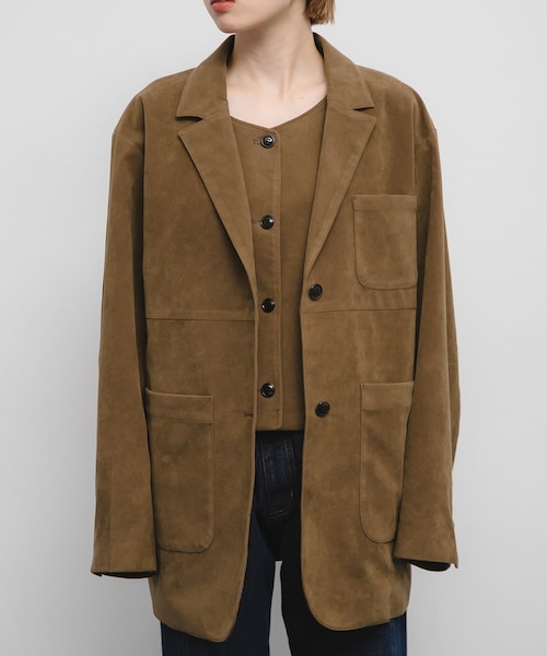 KBF（ケイビーエフ）の「パッチポケットテーラードジャケット（テーラードジャケット・レディース・D.BROWN/CAMEL/CAMEL2・one）」の3枚目の写真