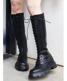MURUA | レースアップロングブーツ(ブーツ)