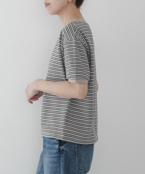 URBAN RESEARCH Sonny Label（アーバンリサーチサニーレーベル）の「STAR&STRIPE　マルチボーダーTシャツ（Tシャツ/カットソー・レディース・マルチグレー/マルチブルー/マルチグレージュ・M）」の5枚目の写真