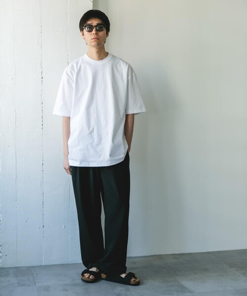 URBAN RESEARCH DOORS（アーバンリサーチドアーズ）の「『別注』HANES×DOORS　BEEFY-T DOORS FIT SHORT-SLEEVE（Tシャツ/カットソー・メンズ・ホワイト/ブラック/アッシュグレー/ブラウン/インディゴ/ネイビー・M/L/XL/XXL/XXXL）」の14枚目の写真