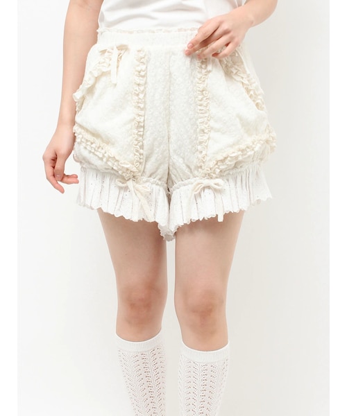 merry jenny（メリージェニー）の「レースポケットかぼちゃパンツ（その他パンツ・レディース・アイボリー/ブラック・F）」の4枚目の写真