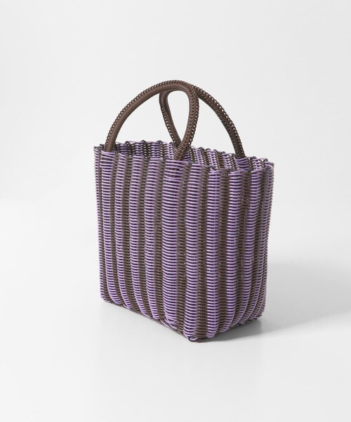 URBAN RESEARCH（アーバンリサーチ）の「LALO　Dita Medium（かごバッグ・レディース・Lilac×BRN・M）」の4枚目の写真