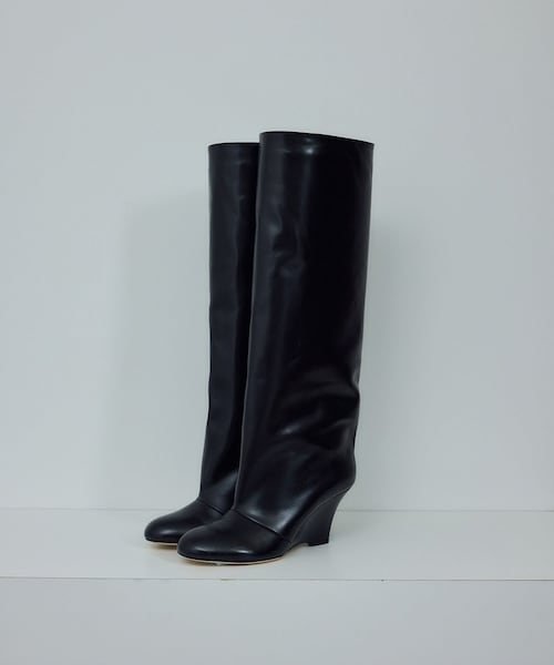 ADAM ET ROPE'（アダムエロペ）の「【J'aDoRe限定】【BRENTELLA（ブレンテッラ）】LATHYLAN / ウェッジロングブーツ（ブーツ・レディース・ブラック・35.5/36.5/37.5/38.5）」の8枚目の写真