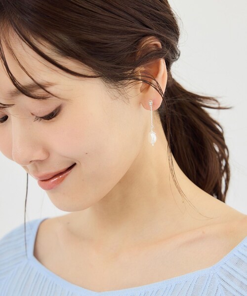 ROPE' PICNIC（ロペピクニック）の「チェーン/パールノンホールピアス（ピアス（両耳用）・レディース・ゴールド/シルバー・F）」の5枚目の写真