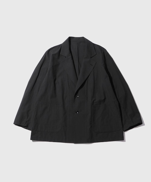 ADAM ET ROPE'(アダムエロペ)の「【Pelemele/ペールメール】COVERALL JACKET COTTON BOIL(テーラードジャケット・メンズ・スミクロ/ベージュ・L/M/S)」の1枚目の写真