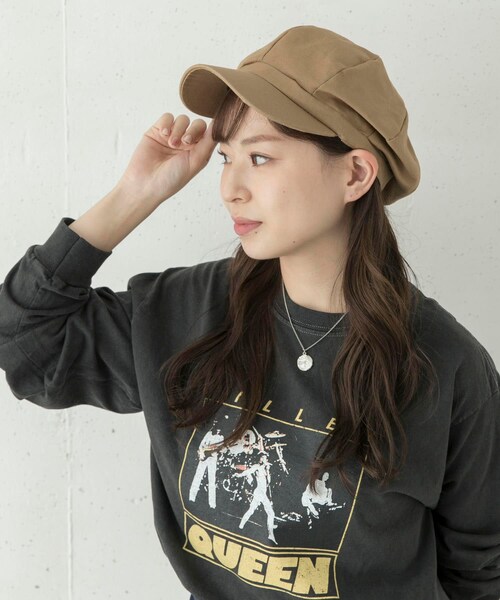 URBAN RESEARCH Sonny Label（アーバンリサーチサニーレーベル）の「ビッグキャスケット（キャスケット・レディース・ベージュ/ブラック・one）」の9枚目の写真