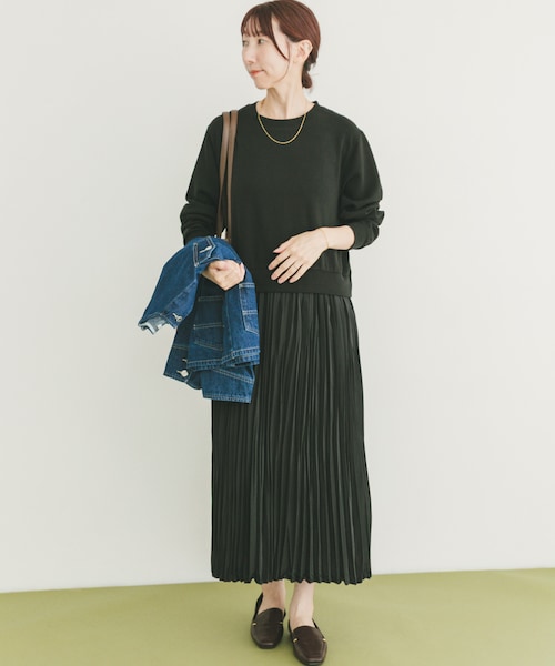 プリーツドッキングワンピース