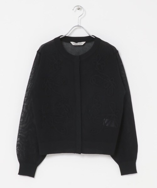 URBAN RESEARCH ROSSO（アーバンリサーチロッソ）の「Torrazzo Donna　CORD LACE SHEER CARDIGAN（カーディガン/ボレロ・レディース・WHITE/BLACK/GRAY・Free）」の7枚目の写真