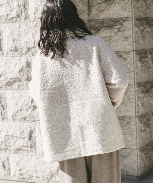 ITEMS URBANRESEARCH(アイテムズ アーバンリサーチ)の「ボア切替ジャケット(テーラードジャケット・レディース・L.BEG/GRY・Free)」の19枚目の写真