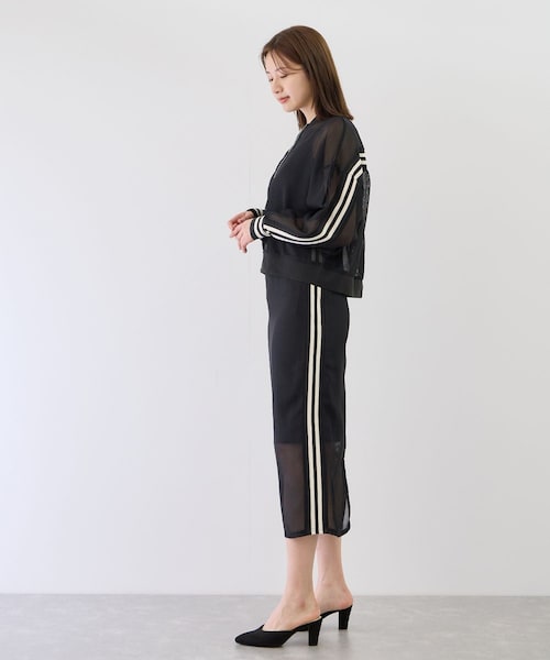 Jayro(ジャイロ)の「【セットアップ可】ラインメッシュブルゾン(ブルゾン・レディース・ブラック/ベージュ・M)」の15枚目の写真