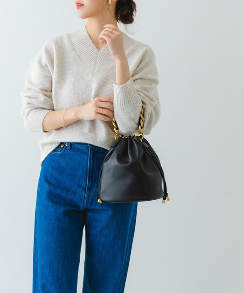 RODE SKO（ロデスコ）の「ビッグチェーンバッグ（ショルダーバッグ・レディース・MOCHA/BLACK/D.GREEN・one）」の13枚目の写真