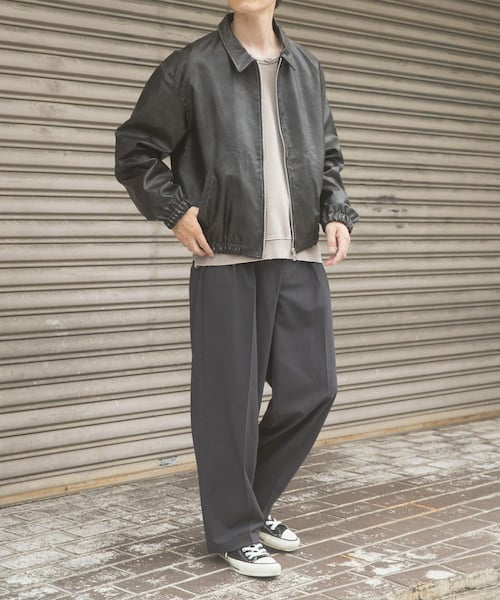 ITEMS URBANRESEARCH（アイテムズ アーバンリサーチ）の「F.L. ジップアップ ジャケット（ライダースジャケット・メンズ・BLK/FADED BLK/BRN/FADED BRN・M/L）」の18枚目の写真