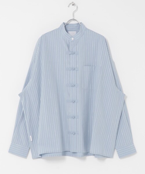 URBAN RESEARCH（アーバンリサーチ）の「SFC　COTTON STRIPE KUNG FU SHIRT（シャツ/ブラウス・メンズ・WHITE/SAX・M/L/XL/XXL）」の18枚目の写真