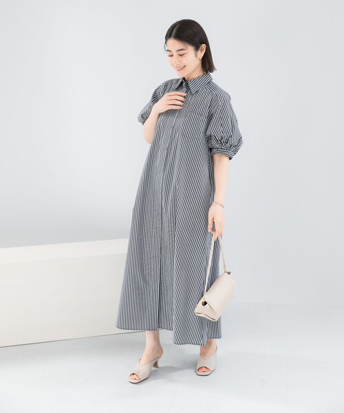 URBAN RESEARCH ROSSO（アーバンリサーチロッソ）の「『別注』ELENDEEK×ROSSO　RELAXY SHIRT ONE-PIECE（ワンピース・レディース・O.WHT/BLU/BLK・1）」の15枚目の写真
