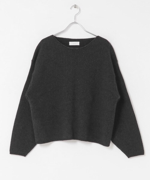 かぐれ（カグレ）の「テープヤーンボートネックニット（ニット/セーター・レディース・L/BEIGE/BLACK・Free）」の12枚目の写真