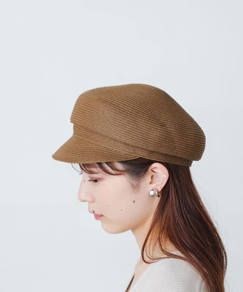 SENSE OF PLACE by URBAN RESEARCH（センスオブプレイスバイアーバンリサーチ）の「ペーパーキャスケット（キャスケット・レディース・IVORY/BROWN/BEIGE・one/One）」の2枚目の写真