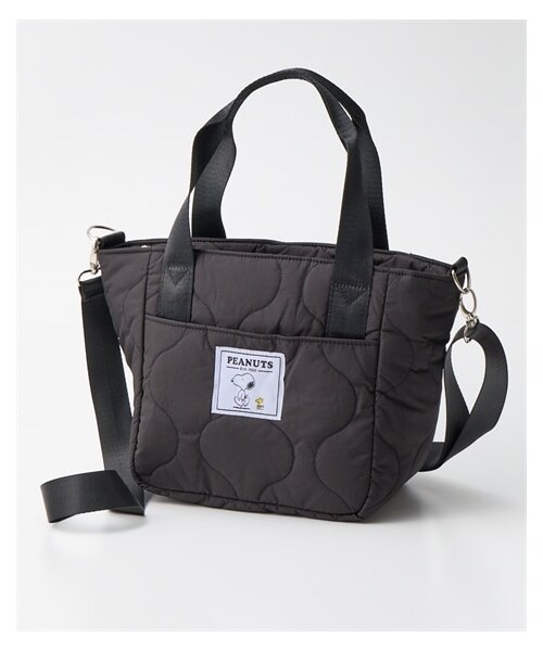 nissen（ニッセン）の「スヌーピーボンディング２WAYショルダーバッグ（ショルダーバッグ・メンズ・ブラック/グレージュ/ベージュ・Y）」の4枚目の写真