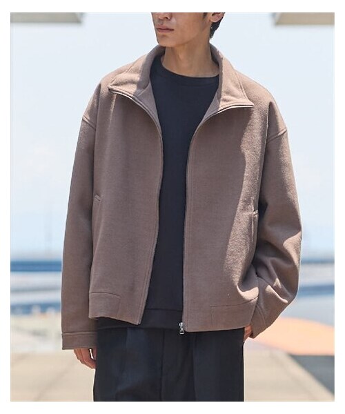 nissen（ニッセン）の「ニットメルトンジップアップブルゾン（ジャケット/アウター・メンズ・グレージュ/黒・M/L/LL/3L/4L/5L/6L/8L/10L）」の15枚目の写真