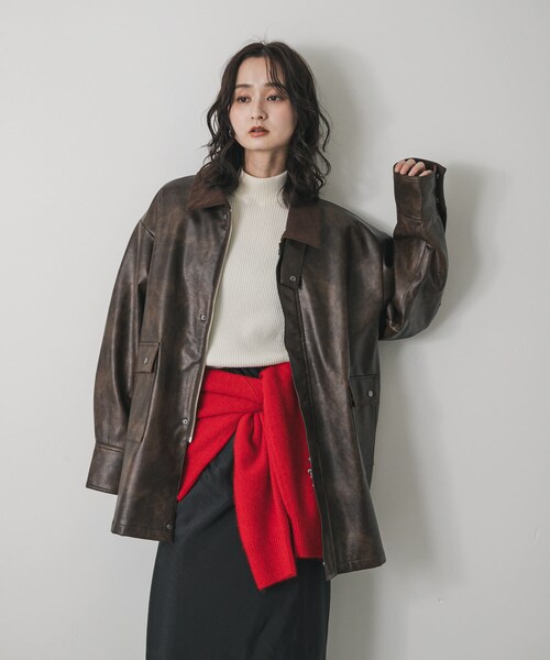 SENSE OF PLACE by URBAN RESEARCH（センスオブプレイスバイアーバンリサーチ）の「FLハンティングジャケット（テーラードジャケット・レディース・BLACK/BEIGE/BROWN・one）」の15枚目の写真