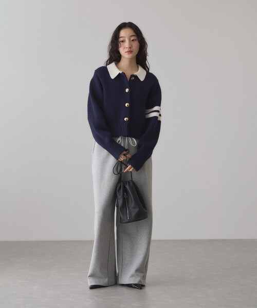 ADAM ET ROPE'（アダムエロペ）の「コンビウエストスウェットイージーパンツ（その他パンツ・レディース・グレー系/キナリ系・36/38）」の11枚目の写真