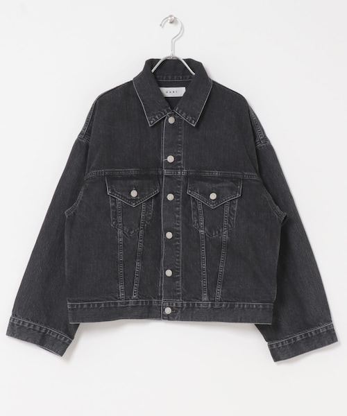 かぐれ(カグレ)の「HARi WIDE SLEEVE DENIM JACKET(デニムジャケット・レディース・BLACK/USED・2)」の1枚目の写真