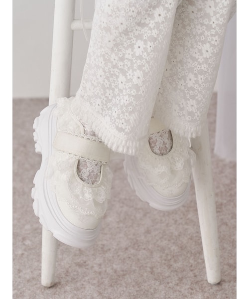 merry jenny（メリージェニー）の「frill strap sneakers（スニーカー