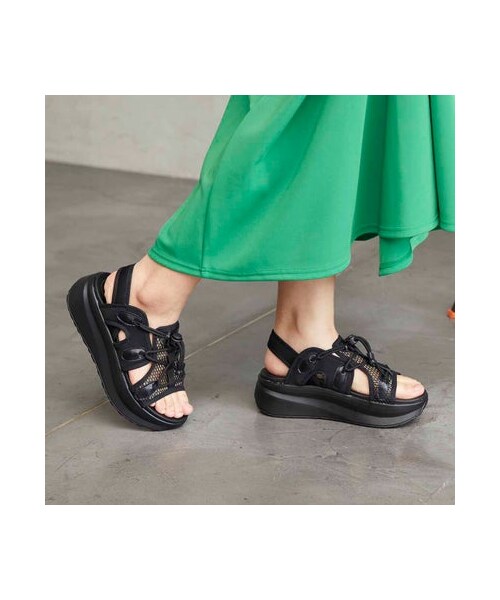 noyau(ノヤウ)の「ノヤウ noyau プラットフォームメッシュサンダル (サンダル・レディース・BL/WH/BGC・S/22.5cm/M/23.5cm/L/24.5cm/LL/25cm)」の7枚目の写真