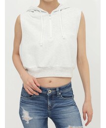 GYDA | ハーフZIPノースリーブショートパーカー(Tシャツ/カットソー)