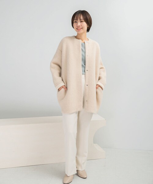 URBAN RESEARCH ROSSO（アーバンリサーチロッソ）の「『別注』ELENDEEK×ROSSO　CN RACCOON MIX WCD（カーディガン/ボレロ・レディース・D.MIX/L.MIX・1/2）」の4枚目の写真