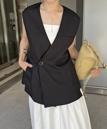 CAPRICIEUX LE'MAGE | ノーカラーベスト(ジャケット/アウター)