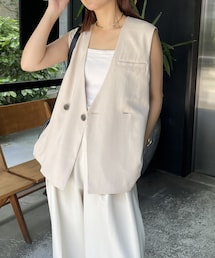 CAPRICIEUX LE'MAGE | ノーカラーベスト(ジャケット/アウター)