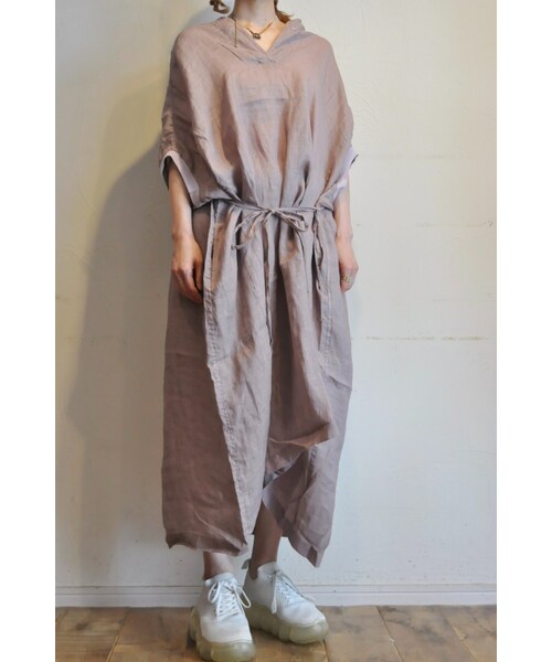 blanc basque（ブランバスク）の「ラミードルマンワンピース（ワンピース・レディース・レッド/グレー・one）」の2枚目の写真