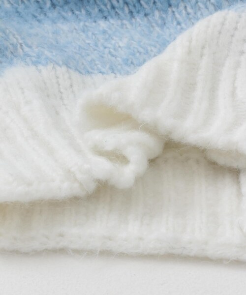 KBF（ケイビーエフ）の「『WEB/一部店舗限定』グラデーションショートカーディガン（カーディガン/ボレロ・レディース・NAVY MIX/OFF MIX/GREEN MIX・one）」の21枚目の写真