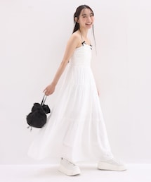 one after another NICE CLAUP | ヘアクリップリボン付き/ティアードキャミワンピース(ワンピース/ドレス)