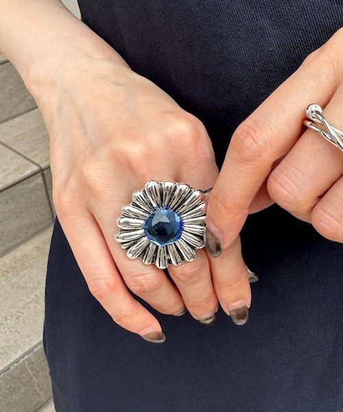 Lattice（Lattice）の「ヴィンテージフラワーリング（リング・レディース・オレンジ/ブルー/ブラック・FREE）」の3枚目の写真