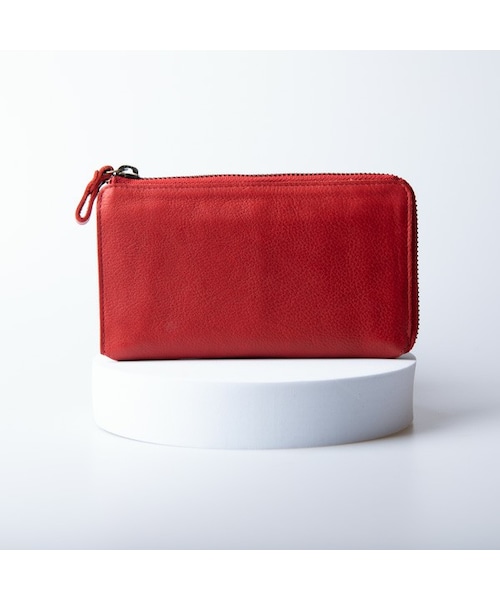 Hallelujah(ハレルヤ)の「レディース 小さい長財布「TIDY2.0」L字ファスナー 長財布 タイディ2.0 Mollis(財布・レディース・Red/Green/Camel/Navy/Pink beige・W17.2cm / H10.0cm / D1.8cm)」の6枚目の写真