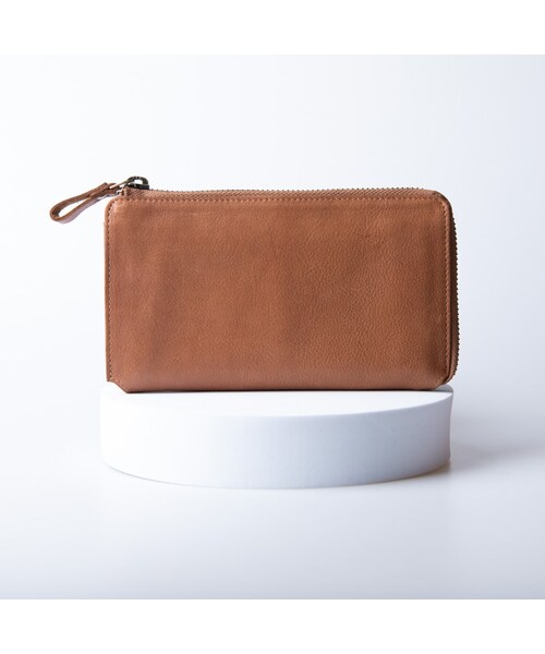 Hallelujah(ハレルヤ)の「レディース 小さい長財布「TIDY2.0」L字ファスナー 長財布 タイディ2.0 Mollis(財布・レディース・Red/Green/Camel/Navy/Pink beige・W17.2cm / H10.0cm / D1.8cm)」の2枚目の写真