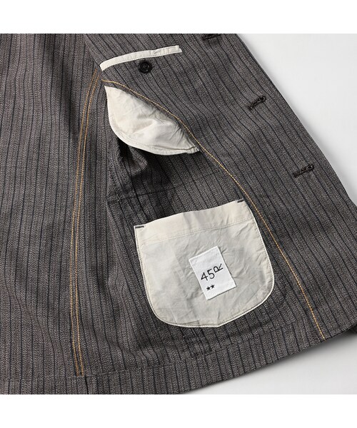 45R（フォーティファイブアール）の「撚杢コットンツイードの908
