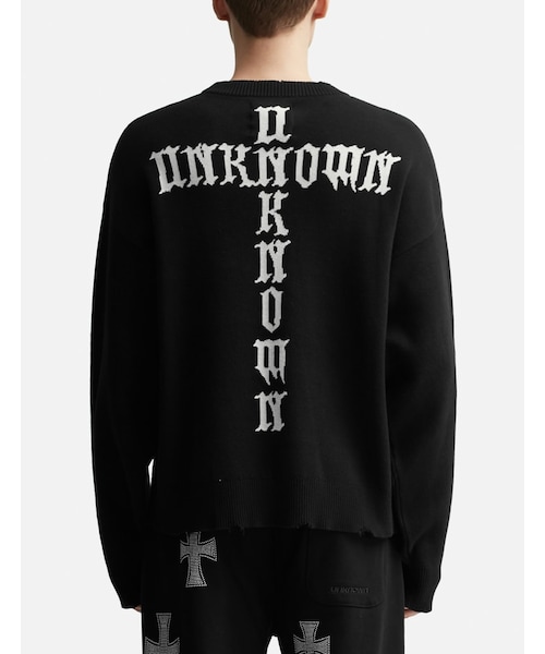 UNKNOWN.(アンノウン)の「Cross Logo Knit(その他・メンズ・Black・S/M/L/XL)」の4枚目の写真